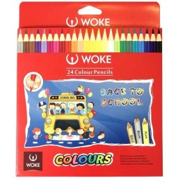 مداد رنگی 24 رنگ ووک جعبه مقوا