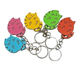 سر کلیدی (پاسوییچی، دست کلید) طرح گربه های ملوس رنگارنگ مجموعه 5عددی