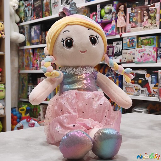 عروسک پولیشی دختر لباس اکلیلی دو رنگ کیفیت عالی ارتفاع 38سانت 