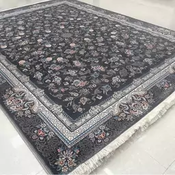 فرش  اکرلیک  9 متری 700 شانه طرح جانان رنگ دودی کد N224