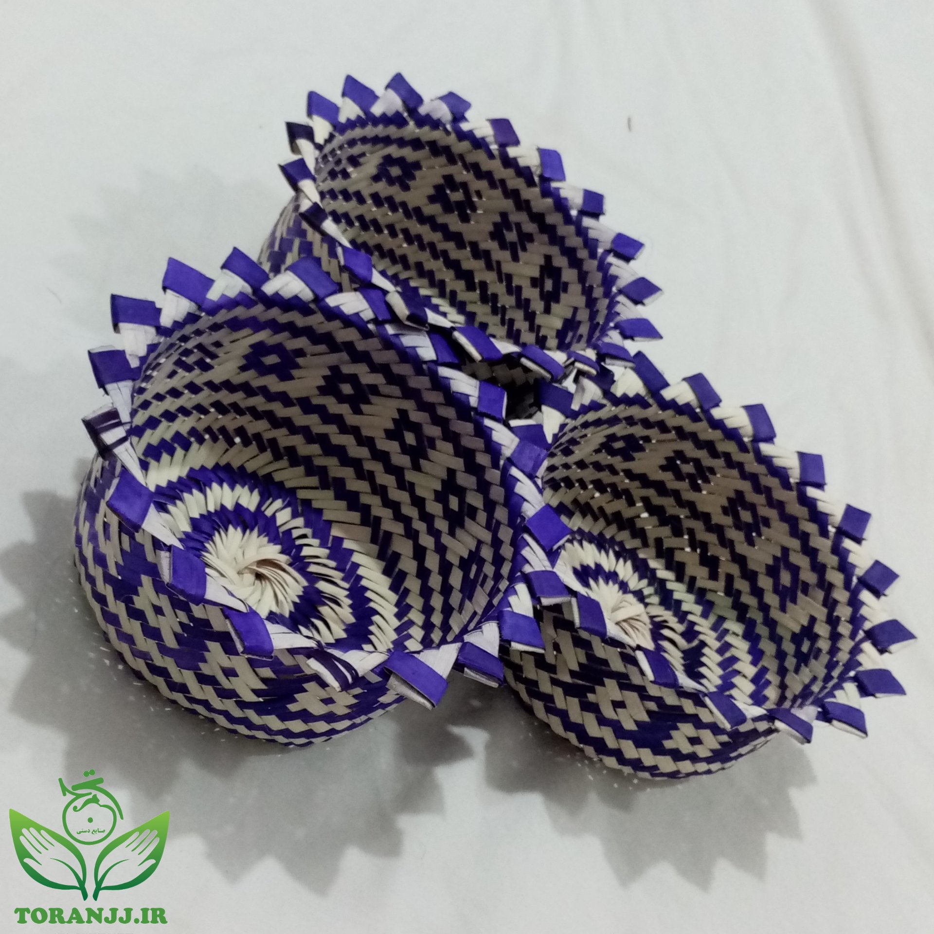 ظروف حصیری - آجیل خوری و کاسه حصیری 4 عددی - حصیر ترنج