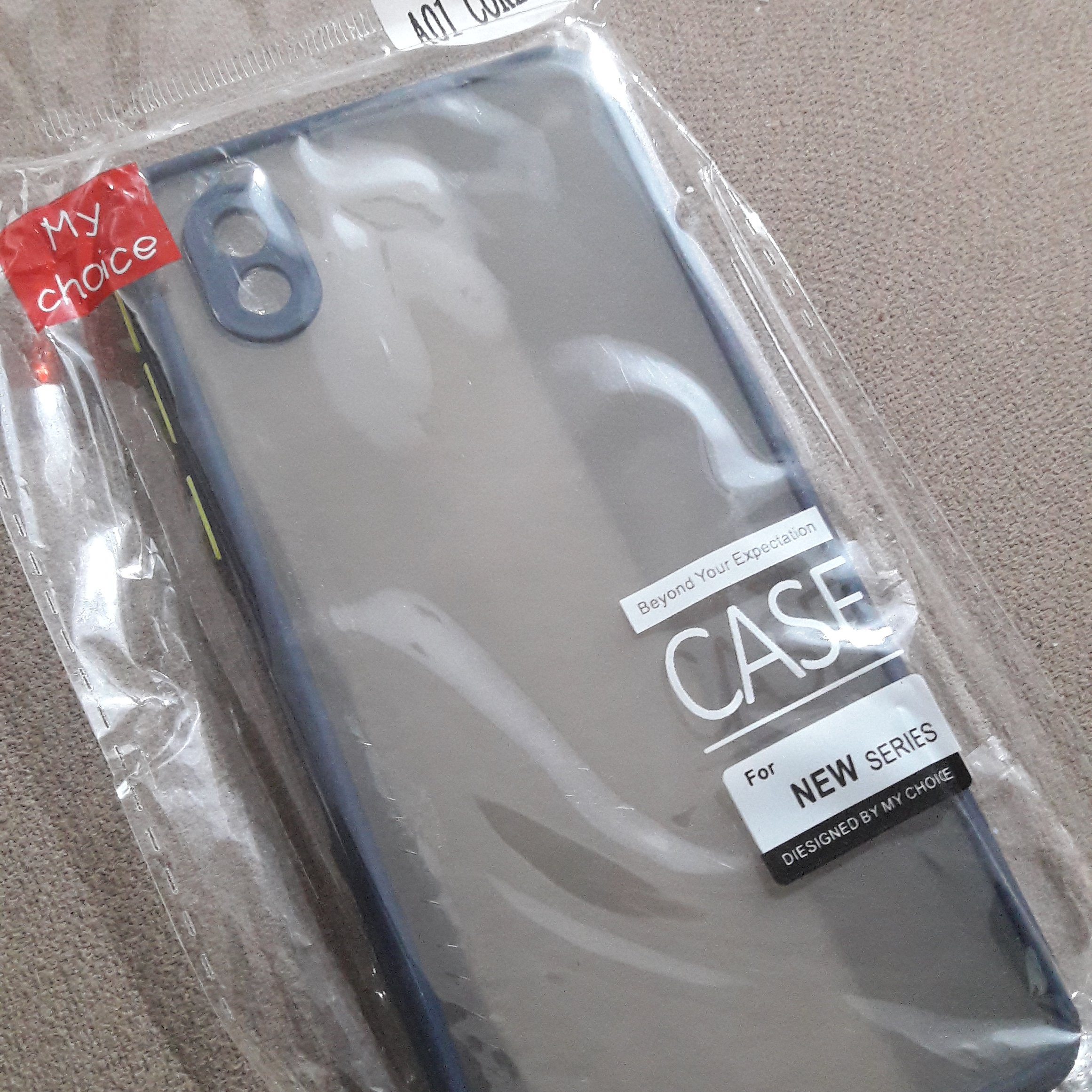 قاب دورژله ای پشت مات محافظ لنز دار سامسونگA01core