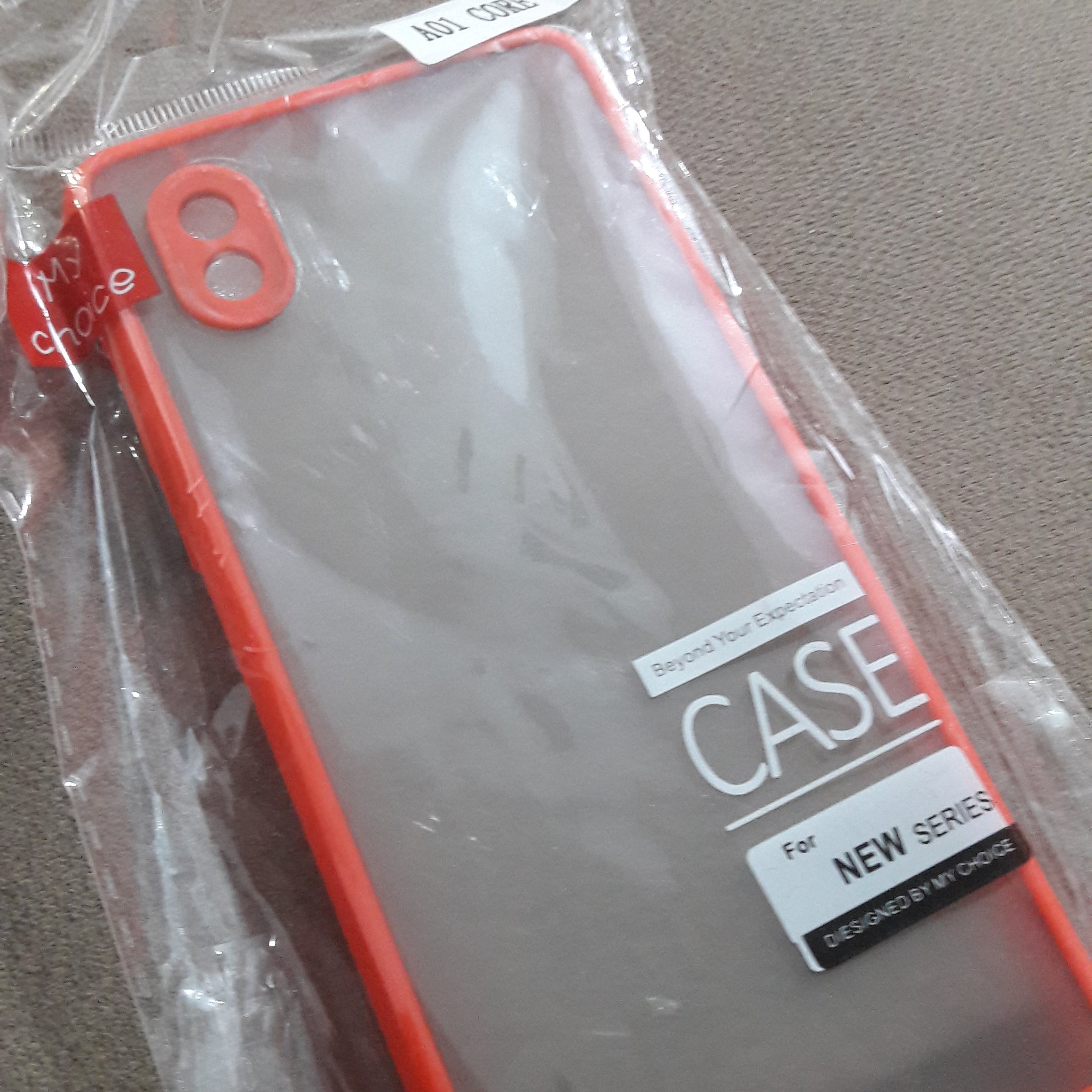 قاب دورژله ای پشت مات محافظ لنز دار سامسونگA01core