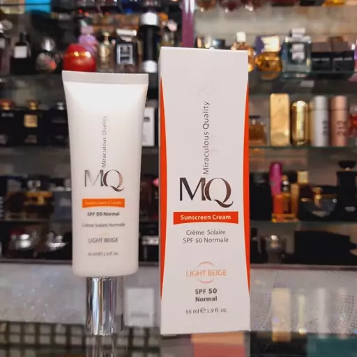 کرم ضدافتاب MQ ام کیو SPF50  لایت بژ،بژ روشن 55 میل انواع پوست