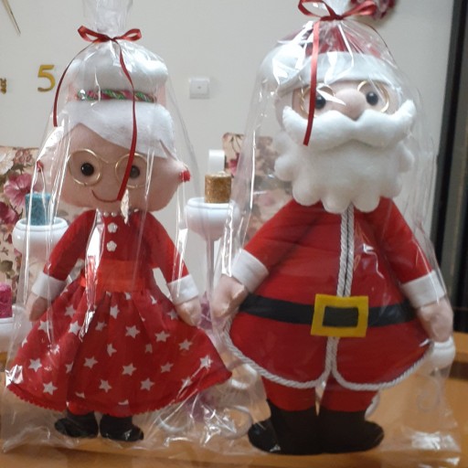 عروسک نمدی بابانوئل و مامانوئل قیمت به صورت جفت هستش