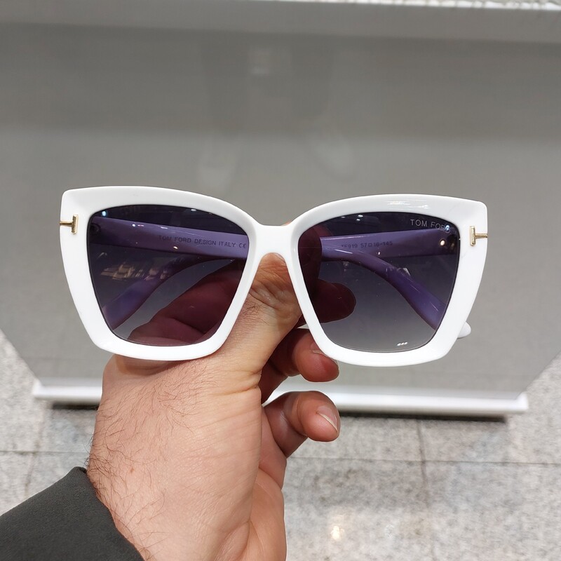 عینک آفتابی زنانه مارک تام فورد شیشه یووی 400 (رنگ سفید )