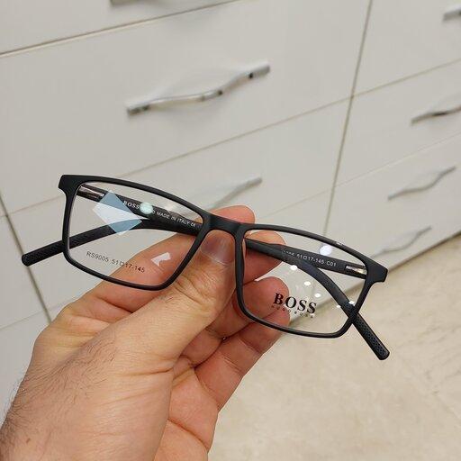 عینک طبی مردانه مارک باس فریم کائوچویی کیفیت بالا(رنگ مشکی )