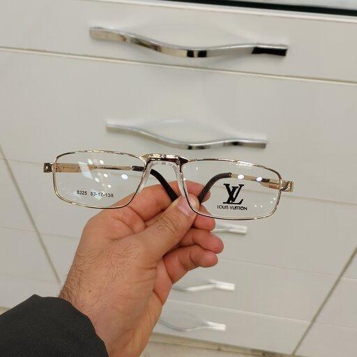 عینک طبی مردانه مارک لوییز ویتون مناسب صورتهای ریز و متوسط(رنگ طلایی)