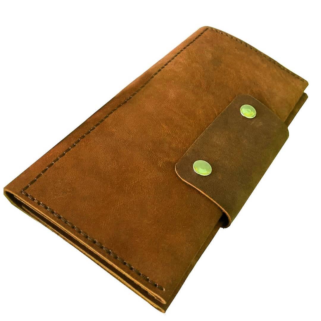 کیف دسته چک چرم طبیعی دستدوز 
