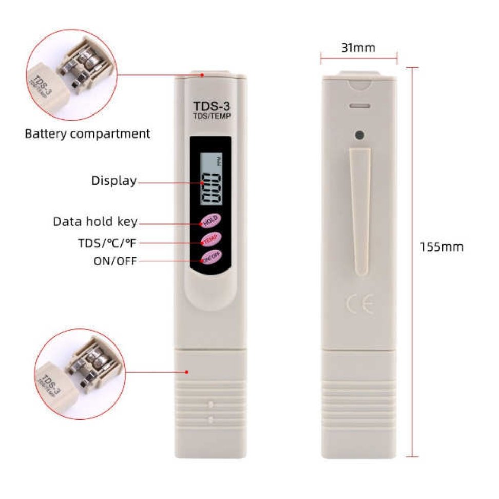 سختی سنج آب دیجیتال مدل TDS3 