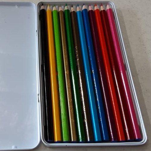مداد 12 رنگی فلزی پارس مداد