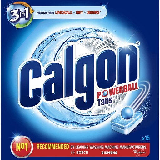 قرص جرم گیر ماشین لباسشویی کالگون مدل 3in1 بسته 15 عددی  Calgon 