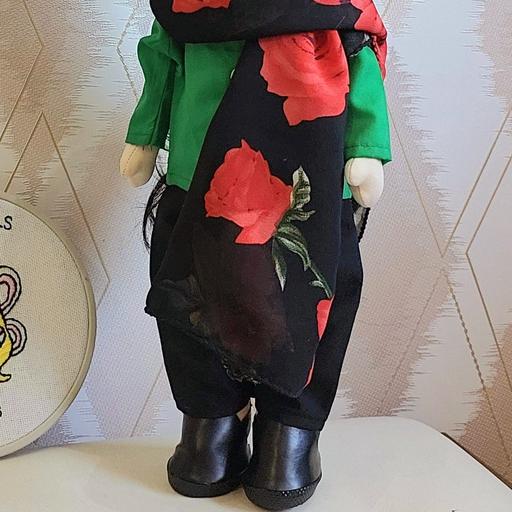 عروسک روسی دختر با شال رنگی ،سفارش از روی عکس با قد 35 سانتی