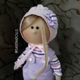عروسک دستساز باحجاب - مدل گلدونه  بنفش