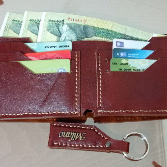 کیف تا شو مردانه و جاکلیدی  جاکارتی دار چرم طبیعی