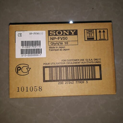 2 عدد باتری  NP-FV50 دوربین فیلمبرداری سونی اصلی آکبند ساخت ژاپن 