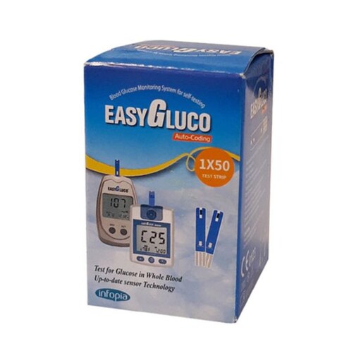 نوار قند ایزی گلوکو EASY GLOCO  (50 عددی)