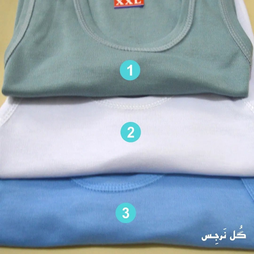 رکابی مردانه ساده جنس نخ پنبه قواره دار  سایز 2 ایکس لارج