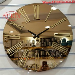ساعت دیواری آتریکس مدل کیان جنس آینه ای برنز