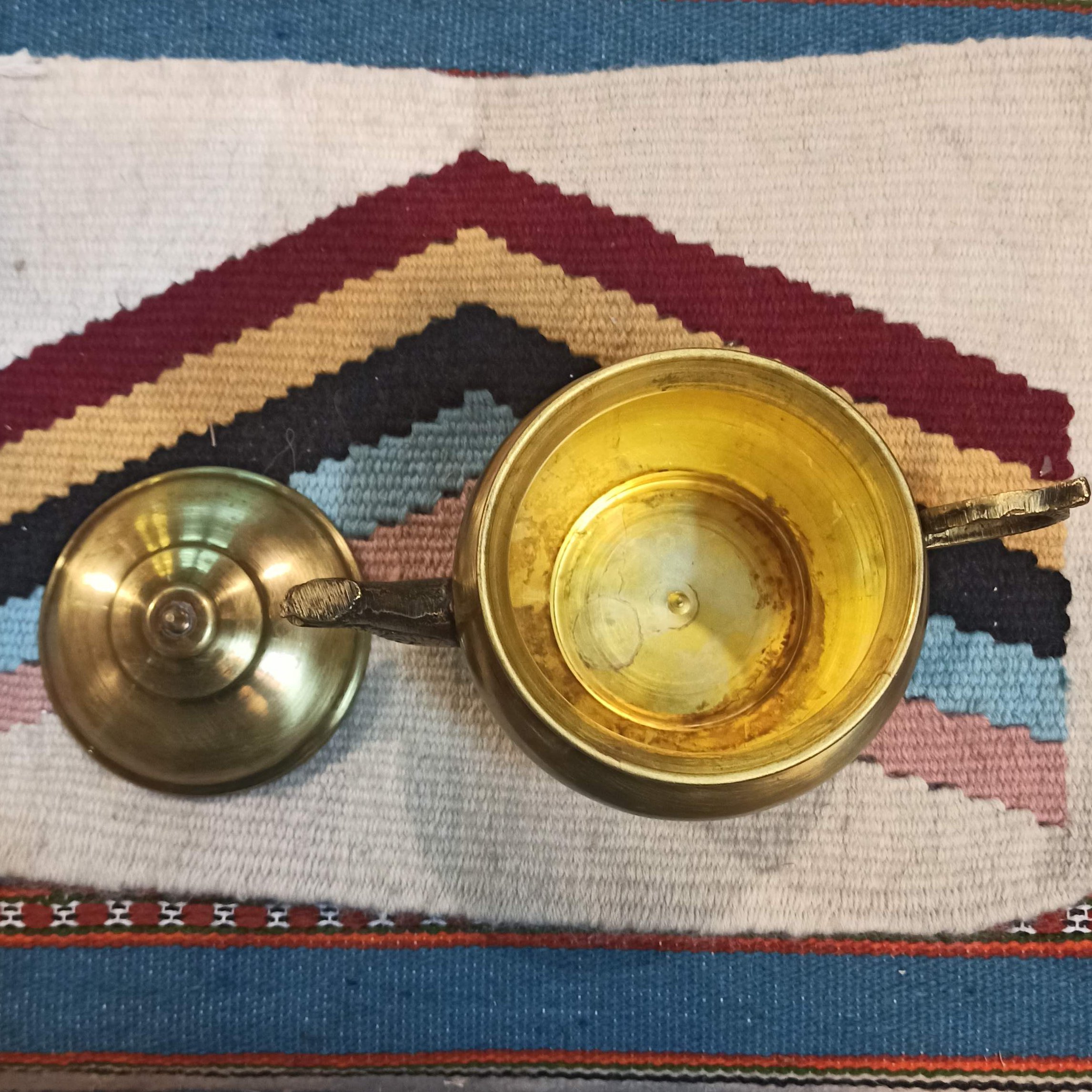 قوری برنجی آنتیک شده