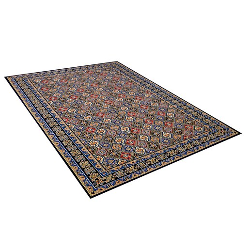 فرش ماشینی زانیس ارسال رایگان کد2075فانتزی طرح سنتی قرمز تک رو سایز 42x30 سانت