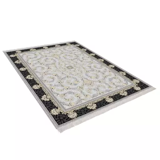 فرش ماشینی زانیس ارسال رایگان کد210سنتی طرح قم طوسی  دو رو سایز 42x30 سانت