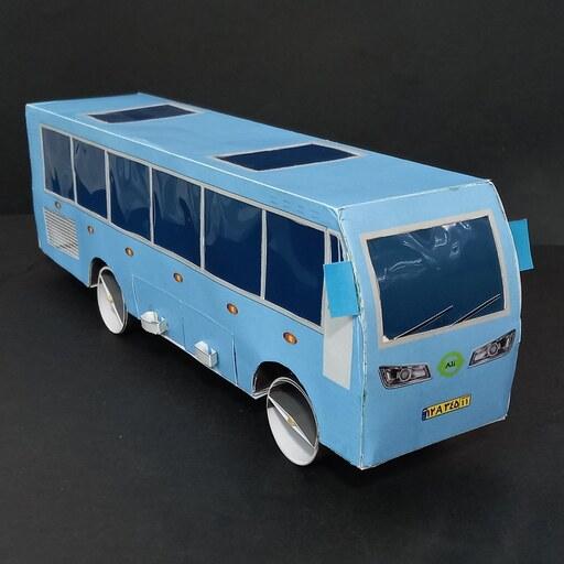کاردستی ساختنی سه بعدی متحرک A3 مدل ماکت اتوبوس