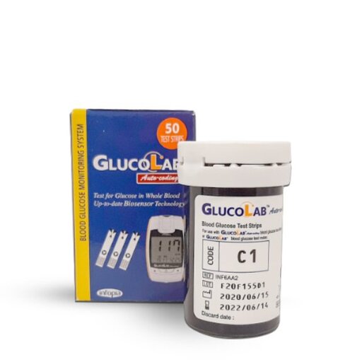 نوارتست قندخون گلوکولب (GLUCO  Lab)بسته 50عددی