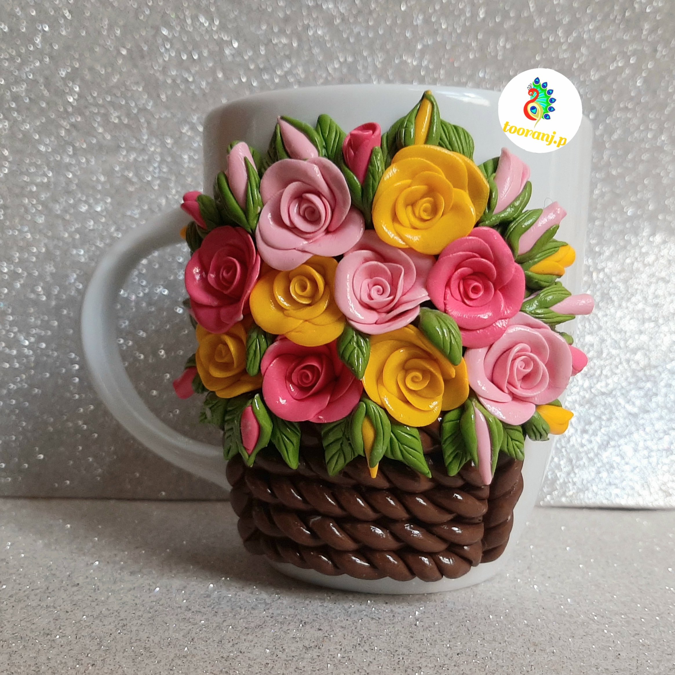 ماگ طرح گل های رنگا رنگ