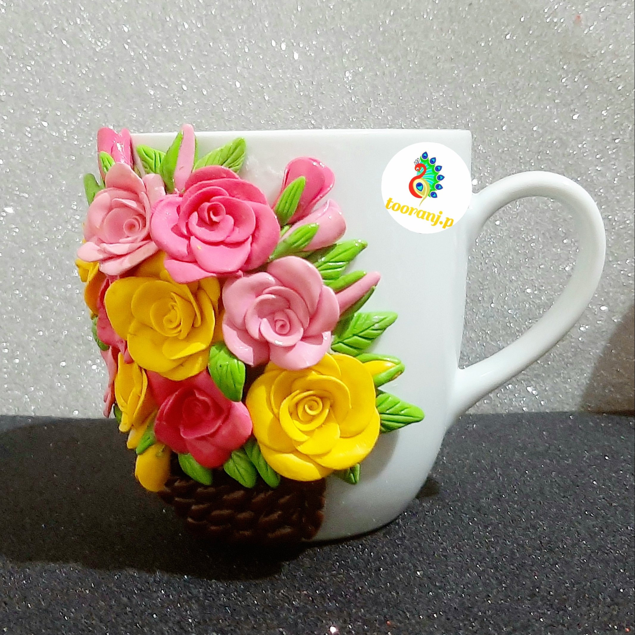 ماگ طرح گل های رنگا رنگ