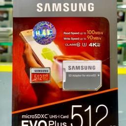 کارت حافظه microSDXC سامسونگ مدل Evo Plus کلاس 10 استاندارد UHS-I U3 سرعت 100MBps ظرفیت 512 گیگابایت به همراه آداپتور SD باضمانت مادامالعمر