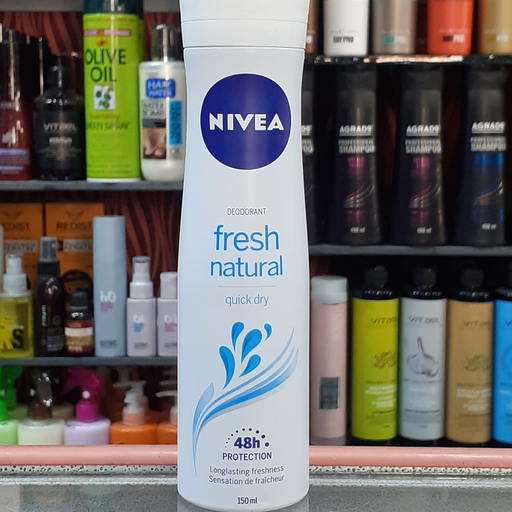 اسپری زنانه نیوآ مدل فرش نچرال nivea fresh natural حجم 150 میل