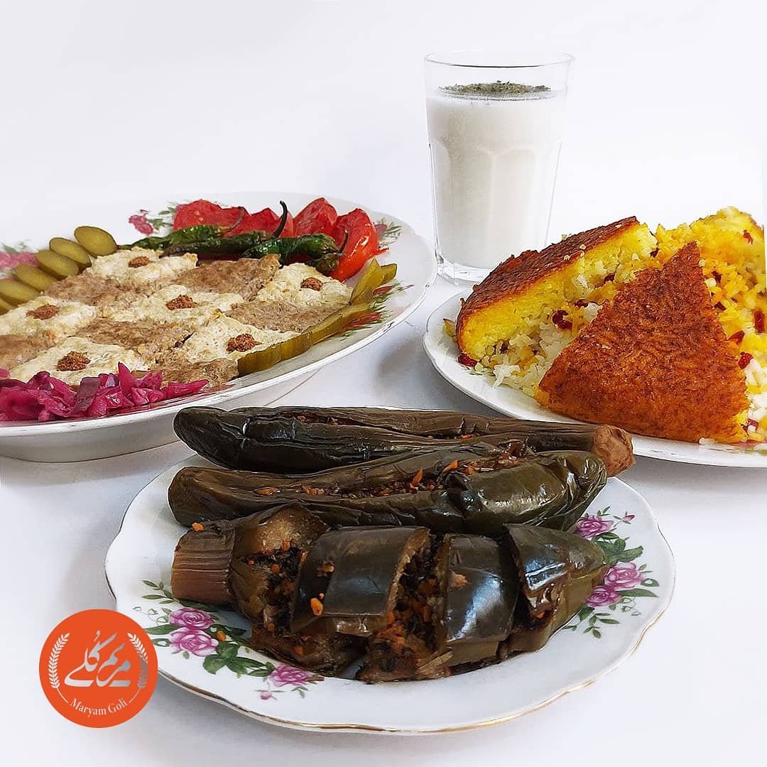 بادمجون شکم پر سرکه ای (2200 گرمی) سالم و خانگی مریم گلی