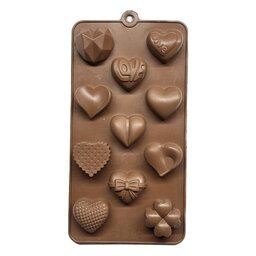 قالب شکلات قلب  طرح دار جور کد 55