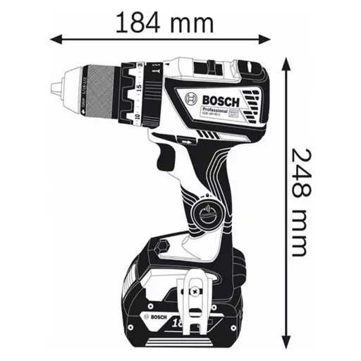 دریل پیچ گوشتی ضربه ای شارژی بوش مدل GSB 18V-60 C

