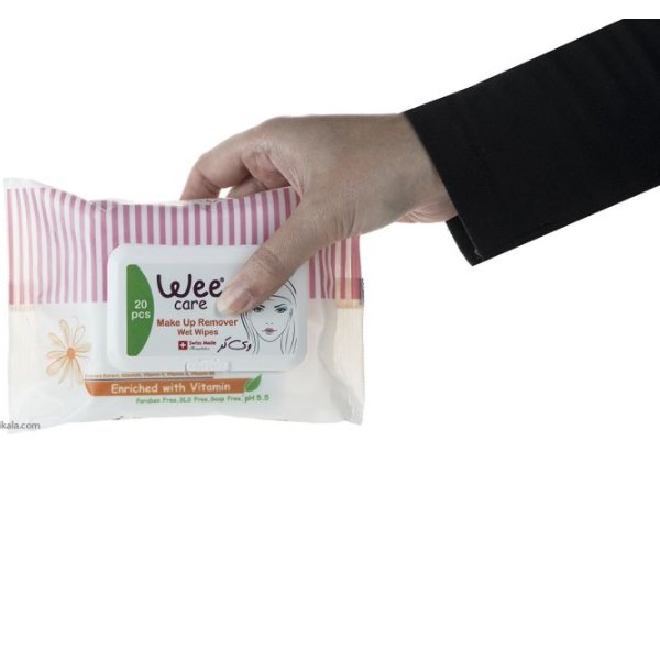 دستمال مرطوب پاک کننده آرایش ضد پیری وی کر Enriched بسته( 20 عدد) 