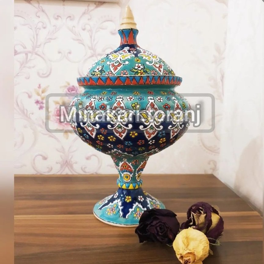 ست کامل پذیرایی سفالی میناکاری