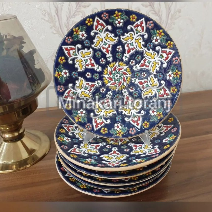 ست کامل پذیرایی سفالی میناکاری