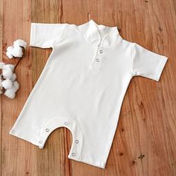 رامپر نوزادی جنس پنبه دورو رنگ سفید سایزبندی از سایز صفر تا 3