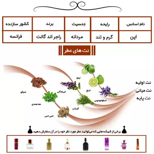 عطر مردانه اوپن (اپن) Open perfume حجم 5 میل