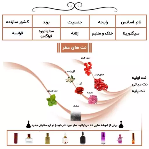 عطر سیگنورینا زنانه Sigenurina حجم 5 میل 