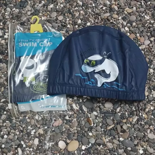 گلاه شنا بچه گانه  Swim-cap فقط سرمه ای 2  عدد 