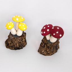 قارچ جنگلی  پلی استر در 3 رنگ مختلف قارچ های خمیری