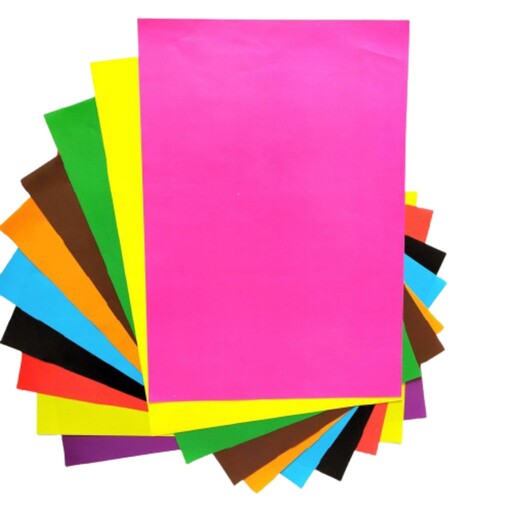 کاغذ رنگی گلاسه بسته 10عددی در رنگهای متنوع و زیبا