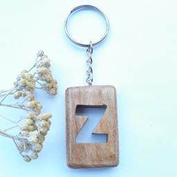 جاکلیدی حرف انگلیسی حرف Z از چوب طبیعی دستساز چوبکده بیدسفید