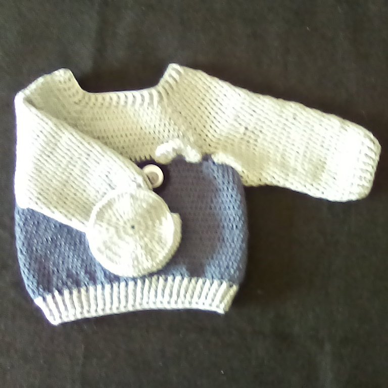 پلیور پسرانه نوزادی دستبافت کد خرسی