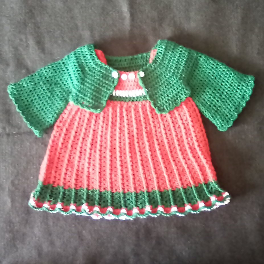 ست نوزادی یلدایی دستبافت 5تکه