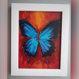 نقاشی رنگ روغن پروانه