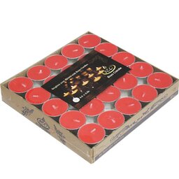 شمع وارمر (شمع سکه ای)رنگ قرمز بسته 50 عددی 650 گرم