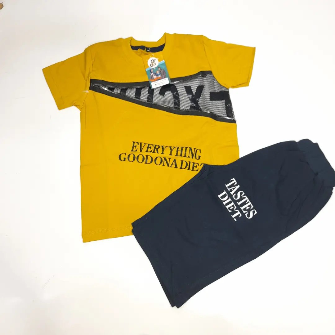 تیشرت شلوارک پسرانه جلو زیپ